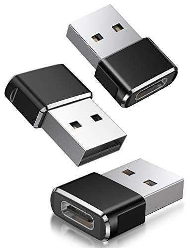 Adaptador USB C Hembra a USB Macho 3-Pack,Adaptador Cable Cargador Tipo A Para Apple Watch iWatch 7 SE,iPhone 11 12 13 Pro Max,Airpods iPad 9 Mini 6 gen Air 4,Samsung Galaxy Note S20 S21 Plus Ultra