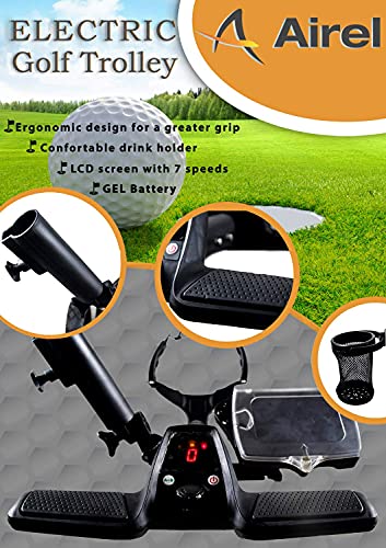 Airel Carrito de Golf Eléctrico Plegable | Carro Golf Batería de Gel | Carro Golf 3 Ruedas | Carrito Golf Plegable | Golf Trolley | Golf Cart| Carro Golf