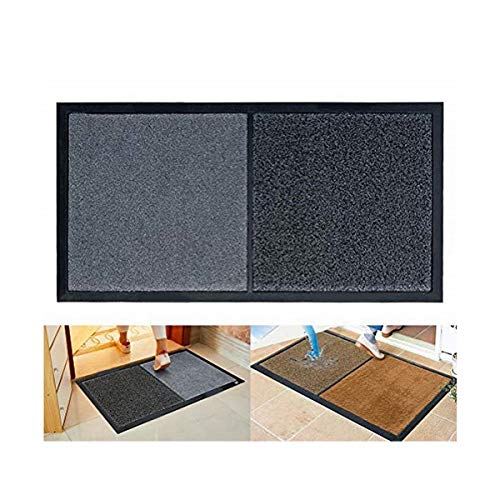 Alfombrilla Desinfectante para El Piso, Zapatos De Limpieza De La Puerta Delantera, Almohadilla Absorbente De Agua, Alfombras Y Felpudos, para El Hogar, Hotel, Hospital Entrada De La (Gris,45*80CM)