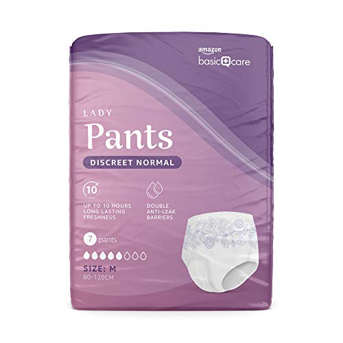 Amazon Basic Care Calzones normal discretos, femeninos, medios, 4 paquetes de 7 (total 28)