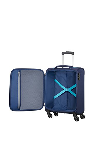 American Tourister Holiday Heat - Spinner Equipaje de Mano, 55 cm, 38 l, Azul (Navy)