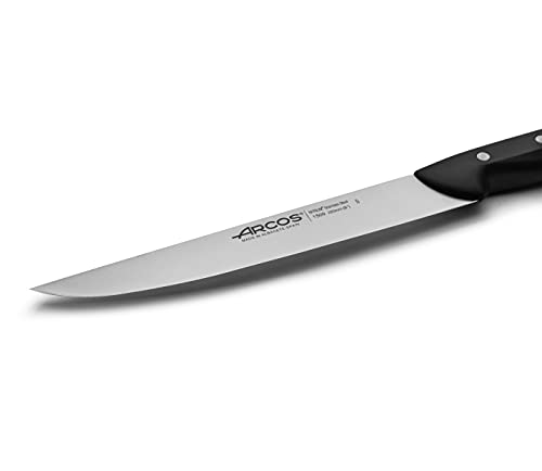 Arcos Maitre, Cuchillo Trinchante, Acero Inoxidable Nitrum 220 mm, Mango Polipropileno Negro