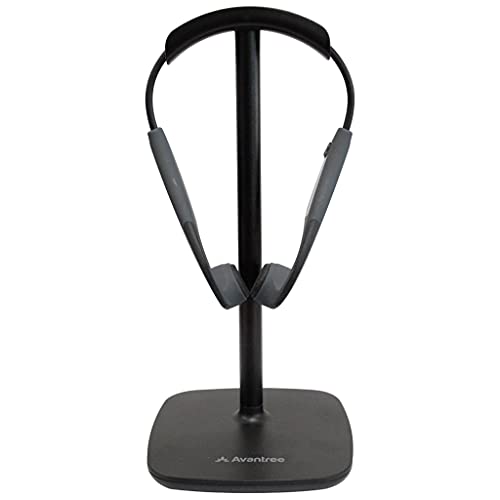 Avantree HS910 Soporte Auriculares Doble Banda Cuello, Auriculares pequeños, de Gancho, Resistente y Ligero, almacena Dos (2) Auriculares intraurales inalámbricos o cableados para Juegos, Audio y TV