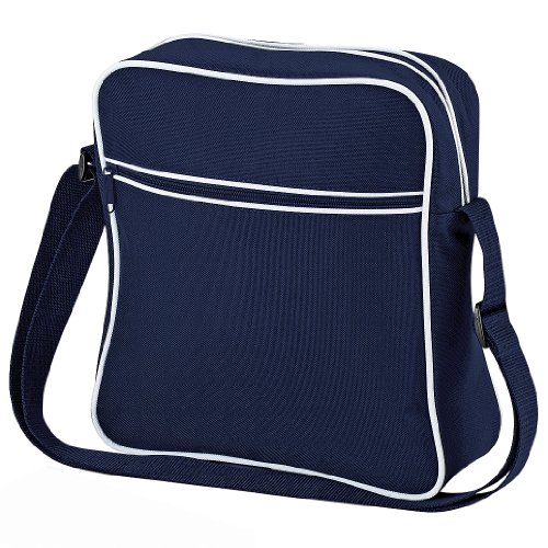 BagBase - Bolso al hombro para hombre azul French Navy/White Talla:talla única