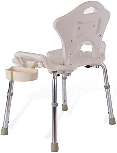 Banco de transferencia de asiento acolchado médico, Taburete de ducha Silla de ducha Silla de ducha para ancianos, Baño Taburete de baño antideslizante con hebilla de ducha y respaldo Silla de ducha