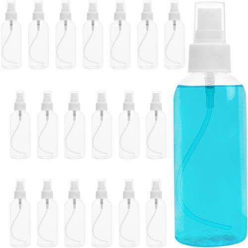 Belle Vous Atomizador Perfume Pequeño 80 ml Frasco Vacío (Pack de 20) Frascos para Perfume con Tapa – Bote Plástico Rellenable Anti Derrame para Aceites Esenciales, Perfume, Líquido – Tamaño de Viaje