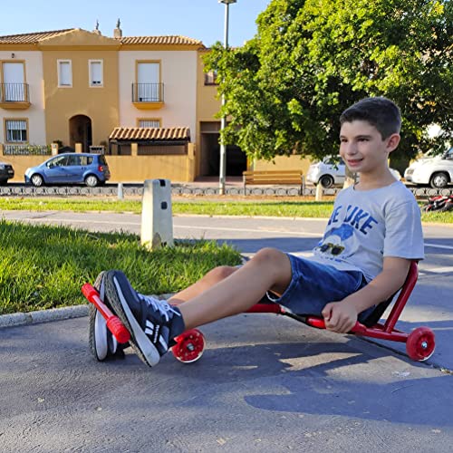 BIWOND Roller Dance (Patinete Infantil sin baterías con 3 Ruedas, Luces LED, Movimientos Zig – Zag, para Niños y Niñas, Material Antideslizante) - Rosa