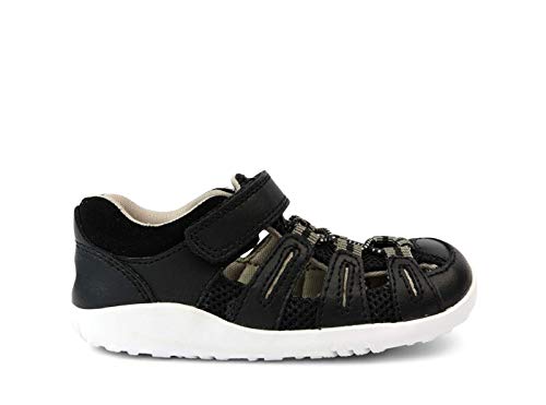 Bobux I-Walk Summit Sandals - Caminantes - Sandalias de Bebés Bobux con las tiras sujetas con cordones cruzados (Black Charcoal, numeric_23)