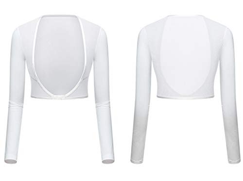 Bolero para Mujer [Nuevo Tipo] Brazo de Refrigeración Anti UV UPF 50 Protección Solar Manguitos Adecuado para Golf Tenis Ciclismo Correr y Otros Deportes al Aire Libre (Blanco)