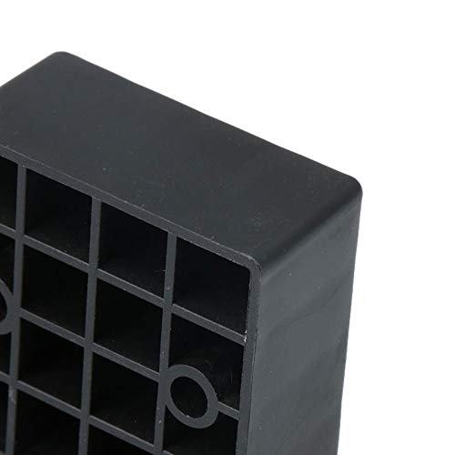 BQLZR Piernas de plástico negro para muebles de mesa, sofá, gabinete, pies, 5 cm de largo, 5 cm de ancho, 2,5 cm de alto, 4 unidades