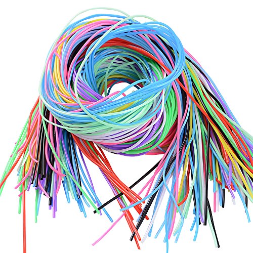 BUONDAC 100m Cuerda Hilo Scoubidou Cordón Plástico para Collar Pulseras Abalorios Manualidades DIY, 10 Colores