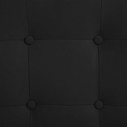 Butaca Sillón, Sillón para Salón Silla de Relax Silla Individual Sillón reclinable con reposapiés Tela Tacto de Ante Negro