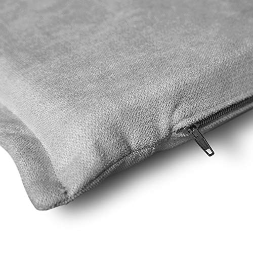 Cabecero de Espuma Jazmin Foam Liso con Ribete, Desenfundable, para Camas de 135 (149 x 52 cm) Tela Gris