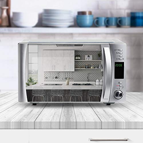 Candy CookinApp CMXG25GDSS, Microondas con grill, 25L, Digital, App simply-Fi, 5 niveles potencia, 40 programas automáticos, Plato giratorio 31,5cm, Express Cooking, 900W/1000W, Puerta espejo