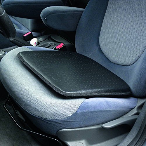 Carpoint 0323291 Luxus - Cojín para asiento (apariencia de cuero), color negro