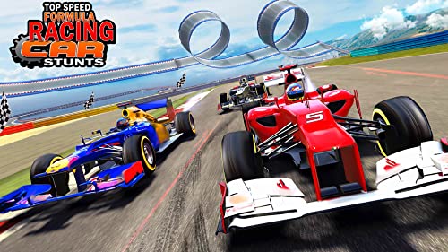 Carreras de fórmula de alta velocidad Extreme Car Stunts - Mega Ramp Impossible Tricky Tracks Xtreme Car Racing Stunts Simulator 2020 - Ultimate Craziest F1 Car Race 3D Fun Games 2020 - Juegos de cond