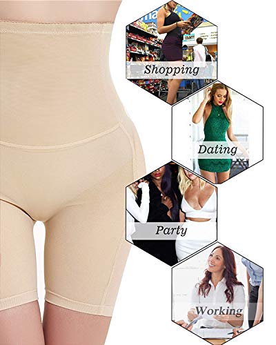 Ceestyle Mujer Bragas con Relleno Braguitas Moldeadoras Fajas Levanta Glúteos Embellecer Cadera Lencería Body Moldeadors Pantalones (Beige, XL)