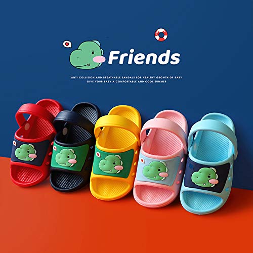 CELANDA Zapatillas de Ducha para Niños Playa Chanclas para Niña Niño Antideslizantes Sandalias de Baño Suave y Confortable Piscina Zapatos Rosa-B 26/27EU