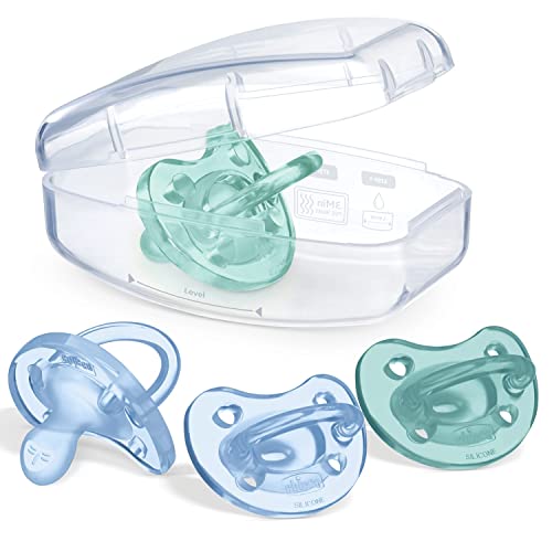 Chicco Physio Soft Caja 4 Chupetes para Bebés 16 Meses, Silicona Suave, Delicada que Imita el Pecho Materno, con Orificios de Ventilación y Tetina Physioforma, Azul y Agua Marina