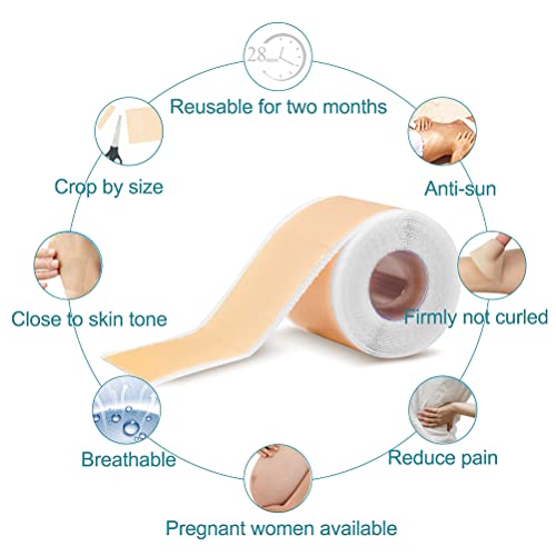 Cinta de silicona para cicatrices,cinta de eliminación de cicatrices autoadhesiva no irritante,para eliminación de cicatrices,rollo de cinta de silicona de fácil desgarro para cicatrices de cirugía