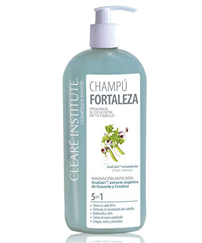 Cleare Institute Champú Fortaleza Anticaída - Limpia, Nutre Y Fortalece. Frena La Caída Y Estimula El Crecimiento | 97% Ingredientes Naturales, 400 Mililitro