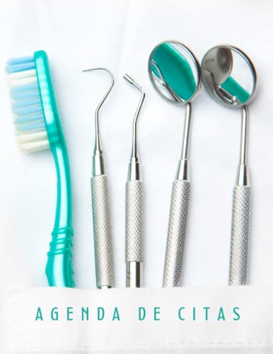 CLINICA DENTAL. AGENDA DE CITAS: Planifica las citas horarias de tu Clínica dental | 52 semanas (1 año), de 9 am a 9 pm, de lunes a sábado | Registro de consultas para dentistas u odontólogos.