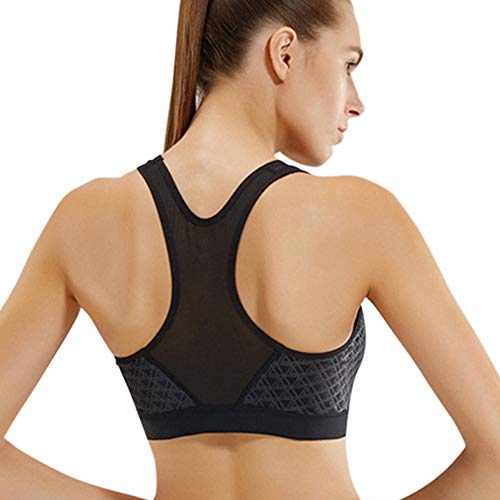 CLOSKIN® Sujetador Deportivo Mujer sin Aros con Almohadillas Extraíbles Bra Deporte para Yoga/Fitness/Run/Ejercicio