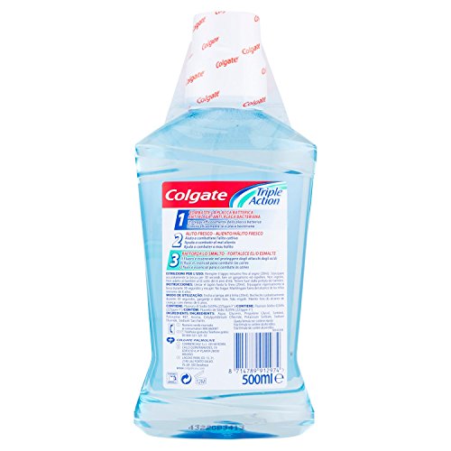 Colgate Triple Acción Enjuague Bucal, 500ml