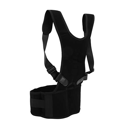 Corrector de postura de neopreno para adultos cinturón de hombro trasero magnético arnés de soporte lumbar soporte lumbar de cifosis