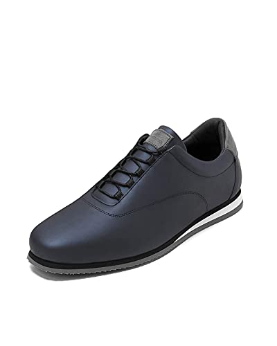 Crashers | Zapatos Casual de Hombre | Onyx Blue | Zapato de Piel Ecológico | Plantilla de Gel Extraible | Cómodo | Transpirable | 42 EU