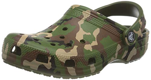 Crocs Classic Printed Camo Clog Unisex Adulta Zuecos, Verde (Army Green/Multi), 37/38 EU