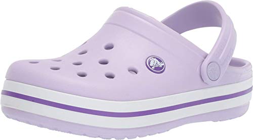 Crocs Crocband Clog Kids Unisex Niños Zuecos, Morado (Lavender/Neon Purple), 27/28 EU