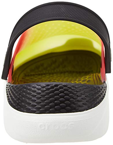 Crocs Literide Color Dip Clog, Zuecos Unisex Adulto, Lime Punch Scarlet Almost White, 39/40 EU