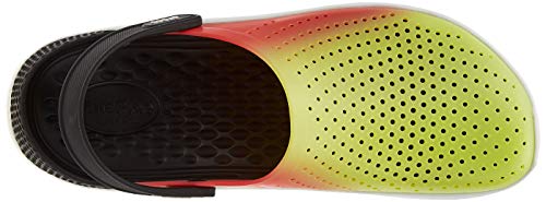 Crocs Literide Color Dip Clog, Zuecos Unisex Adulto, Lime Punch Scarlet Almost White, 39/40 EU