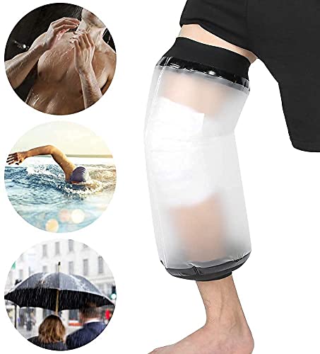 Cubierta impermeable para la rodilla, funda reutilizable para la ducha, protector de vendaje de rodilla fundido, cómodo sello hermético para mantener las heridas secas