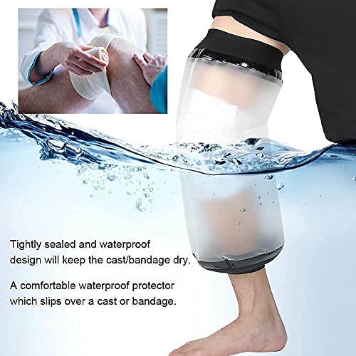 Cubierta impermeable para la rodilla, funda reutilizable para la ducha, protector de vendaje de rodilla fundido, cómodo sello hermético para mantener las heridas secas