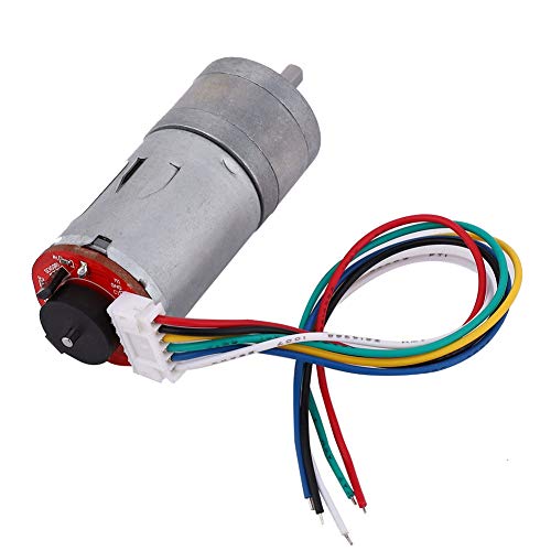 DC 12V DIY Encoder Motorreductor Con Soporte de Montaje 65mm Caja de Cambios Magnética Kit de Ruedas del Motor Micro Reductor de Velocidad Motor Full Metal Gearbox Para Smart Car Robot(130RPM)