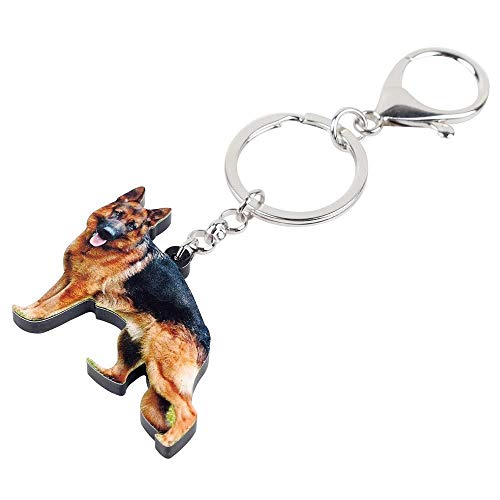 DdA8yonH Llavero Perro Pastor acrílico Llavero Llavero Anillo Animal Moda Joyería para Mujeres niñas Amantes de Las Mascotas Alquiler Bolso Charms