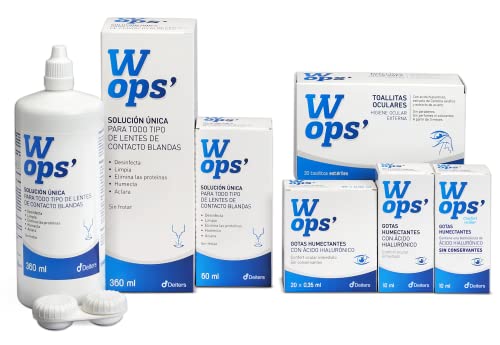 DEITERS - WOPS' Gotas Humectantes Multidosis, Lágrimas Artificiales para Ojos Secos, Ácido Hialurónico, Colirio, Gotas Lubricantes, Frasco 10 ml