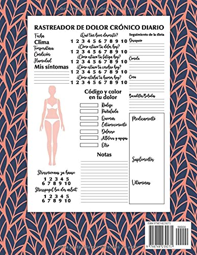 Diario Del Dolor: Diario De Síntomas / Diario De Bienestar Personal De Healthminder / Diario De Control Del Dolor / Diario De Fibromialgia / Diario De Seguimiento / Diario De Dolor Crónico