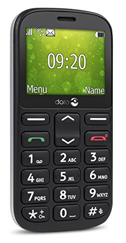 Doro 1360 2.4" 96g Negro Teléfono para Personas Mayores - Teléfono móvil (Barra, SIM Doble, 6,1 cm (2.4"), Bluetooth, 800 mAh, Negro)