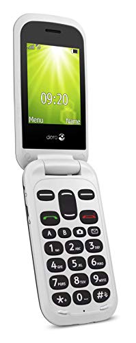 Doro 2404 6,1 cm (2.4") 100 g Negro, Blanco Característica del teléfono - Teléfono móvil (Concha, SIM Doble, 6,1 cm (2.4"), 0,3 MP, 1000 mAh, Negro, Blanco)