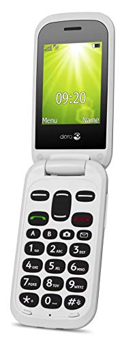 Doro 2404 6,1 cm (2.4") 100 g Negro, Blanco Característica del teléfono - Teléfono móvil (Concha, SIM Doble, 6,1 cm (2.4"), 0,3 MP, 1000 mAh, Negro, Blanco)