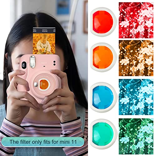 Dreamhigh 10 en 1 Accesorios Compatible con Instax Mini 11/9, Incluida Funda para Cámara, álbum y Otros Artículos para Recopilar y Mostrar Fotos (Regenbogen)