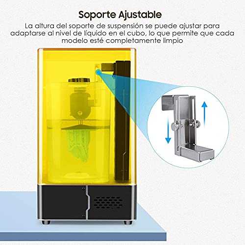 ELEGOO Mercury Plus Máquina de Lavado y Curado 2 en 1 para Mars Photon S Photon Mono LCD/DLP/SLA Modelos Impresos en 3D Caja de Curado UV de Resina con Plato Giratorio de Curado y Cubeta de Lavad