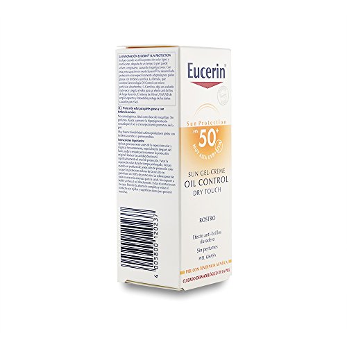 Eucerin Gel-Crema Oil Control Dry Touch Spf 50+, 50 Mililitros