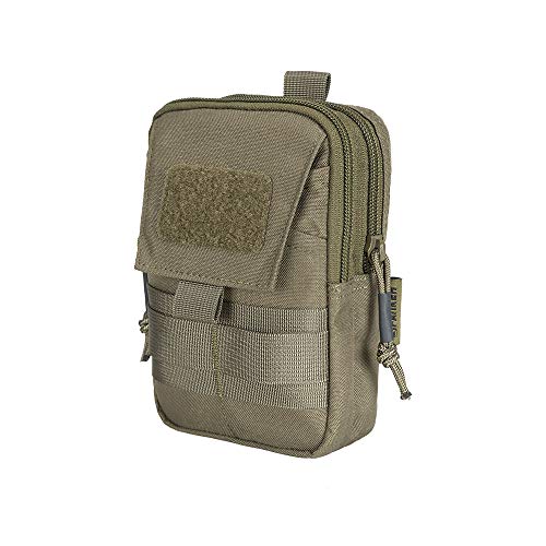 EXCELLENT ELITE SPANKER Tactical Molle EDC Pouch Nylon Waist Pack Camping Senderismo Organizador de Bolsillo(Verde Humo)