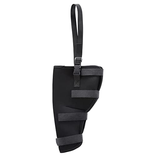 Fenteer Soporte para Articulación de Rodilla de Perro Protector de Codo - Pata Trasera Derecha-Negro S