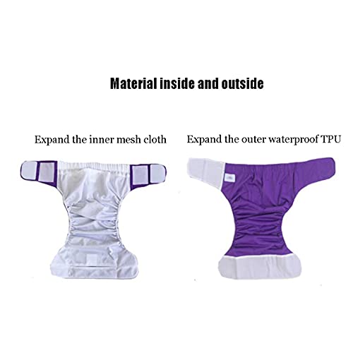 FJL para Las Personas Mayores Pañal de Tela para Adultos + Almohadilla de Pañal Lavable Incontinencia Urinaria Ajustable con Absorbencia Antifugas (Color : Brown, Size : XL)