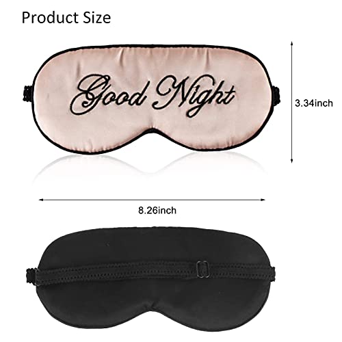 Fmlkic Máscaras de Seda para Dormir Máscara Satinada de Ojos para Dormir con Correa Ajustable Venda Suave Transpirable Cubierta Máscara de Ojos para Dormir de Seda, Color Mezclado-8 Piezas